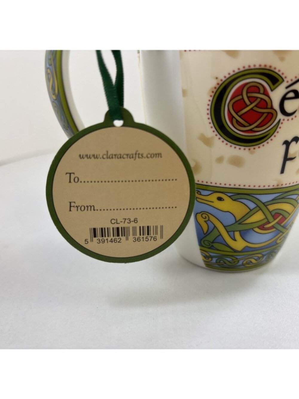 Irish Weave Ceramic Mug With by Clara Crafts ONE HUNDRED THOUSAND WELCOMES - Picture 5 of 6